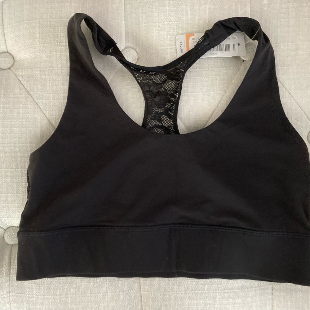 Natori Black Bliss Perfection Bralette with Lace Back-New With Tags-Size Small